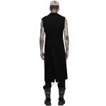 Black 'Punk Old Medium' Length Vest