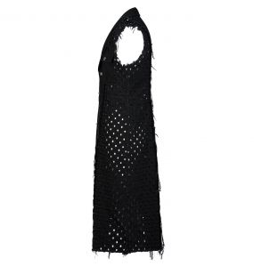 Black 'Punk Old Medium' Length Vest