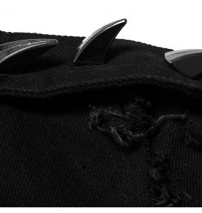 Black 'Punk Old Medium' Length Vest