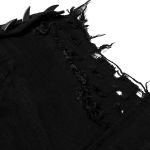 Black 'Punk Old Medium' Length Vest