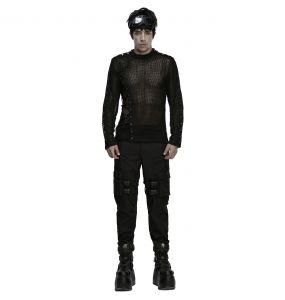 Black 'Ingram' Long Sleeves T-Shirt