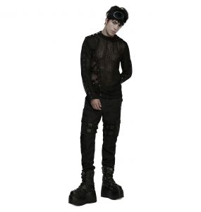 Black 'Ingram' Long Sleeves T-Shirt