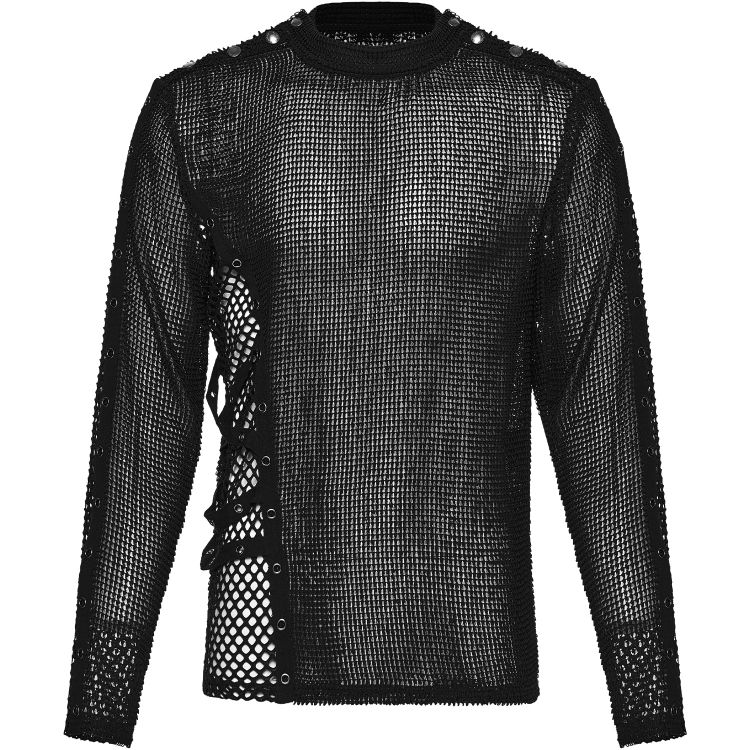 Black 'Ingram' Long Sleeves T-Shirt