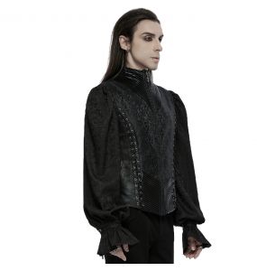 Black Jacquard 'Idris' Waistcoat