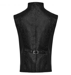 Black Jacquard 'Idris' Waistcoat