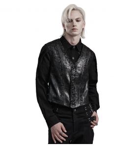Black 'Vlad' Gothic Waistcoat