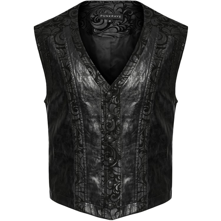 Black 'Vlad' Gothic Waistcoat