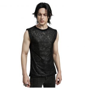 T-Shirt Sans Manches 'Grimbald' Noir