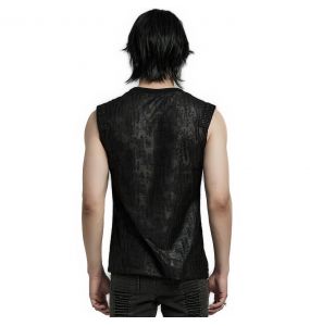 Black 'Grimbald' Sleeveless T-Shirt