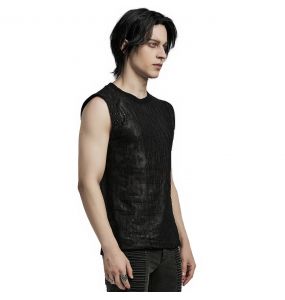 Black 'Grimbald' Sleeveless T-Shirt
