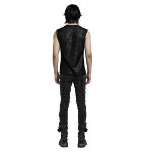 T-Shirt Sans Manches 'Grimbald' Noir