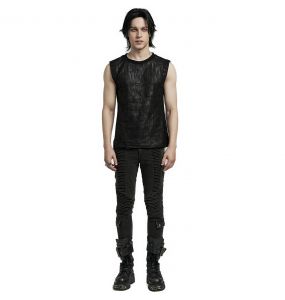 Black 'Grimbald' Sleeveless T-Shirt