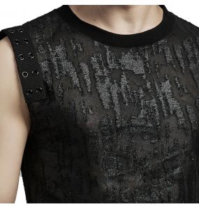 T-Shirt Sans Manches 'Grimbald' Noir