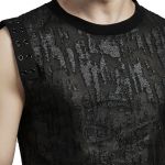 Black 'Grimbald' Sleeveless T-Shirt