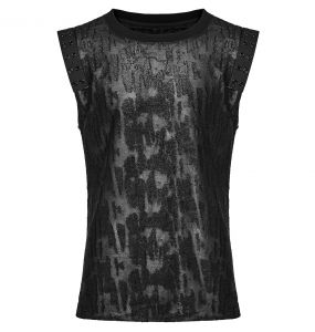 T-Shirt Sans Manches 'Grimbald' Noir