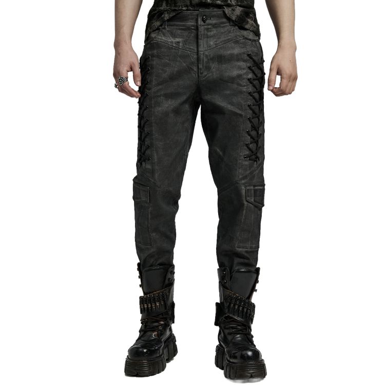 Pantalon 'Xenos' Noir et Gris