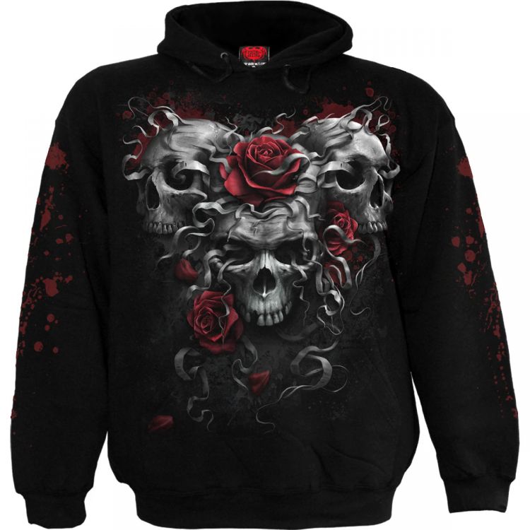 Black 'Skulls N' Roses' Kids Hoody