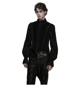 Gilet Queue de Pie 'Ascelin' en Velours Noir