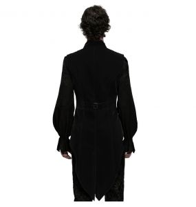 Black Velvet 'Ascelin' Victorian Tailcoat