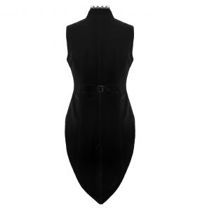 Gilet Queue de Pie 'Ascelin' en Velours Noir