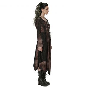 Manteau Sur-Robe 'Dark Wizard' Marron et Noir
