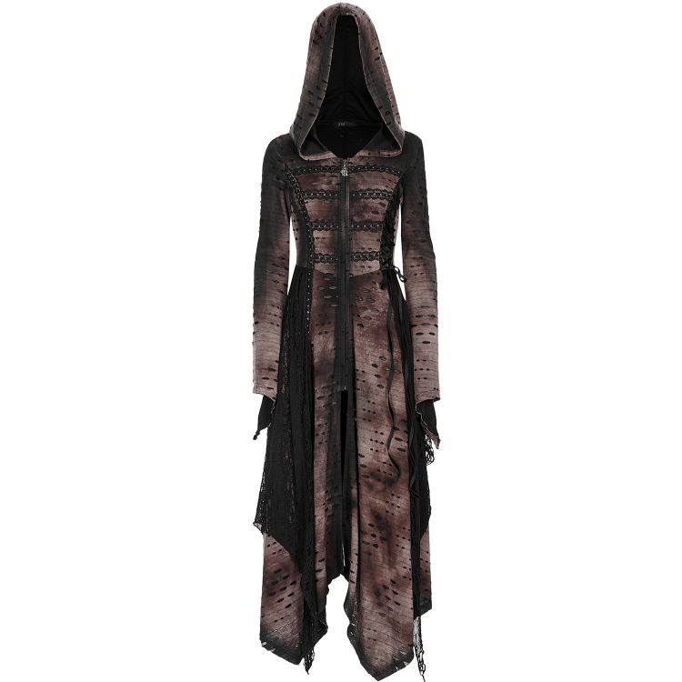 Brown and Black 'Dark Wizard' Over Dress Long Coat