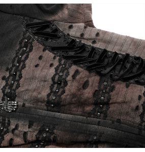 Brown and Black 'Dark Wizard' Over Dress Long Coat