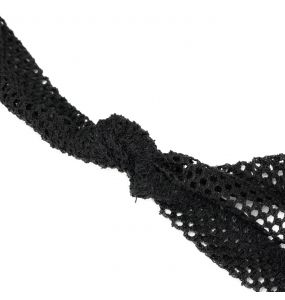 Black 'Pestilentia' Assymetrical Long Sleeves Top