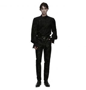 Pantalon Brodé 'Ascelin' Noir