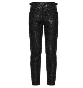 Pantalon Brodé 'Ascelin' Noir