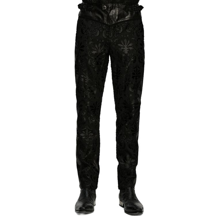 Black 'Ascelin' Embroidered Pants