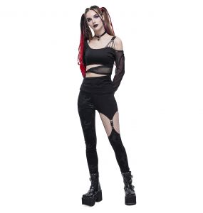 Leggings Asymétrique 'Pestilentia' Noir