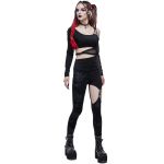 Black 'Pestilentia' Asymmetric Leggings