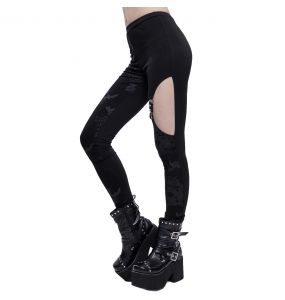 Black 'Pestilentia' Asymmetric Leggings