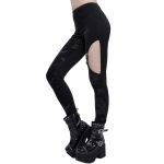 Black 'Pestilentia' Asymmetric Leggings