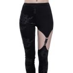 Black 'Pestilentia' Asymmetric Leggings