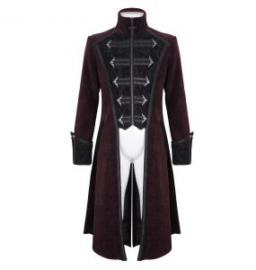 Manteau Victorien 'Edgar' Bordeaux