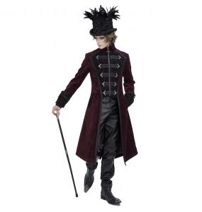 Manteau Victorien 'Edgar' Bordeaux