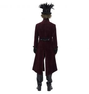 Manteau Victorien 'Edgar' Bordeaux