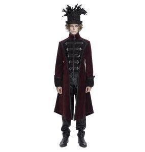Manteau Victorien 'Edgar' Bordeaux