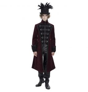 Burgundy 'Edgar' Victorian Coat