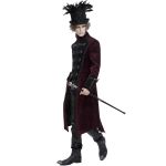 Manteau Victorien 'Edgar' Bordeaux