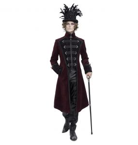 Burgundy 'Edgar' Victorian Coat