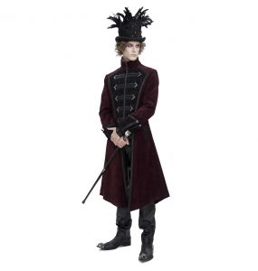 Manteau Victorien 'Edgar' Bordeaux