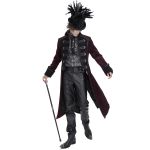 Burgundy 'Edgar' Victorian Coat