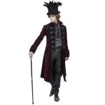 Manteau Victorien 'Edgar' Bordeaux