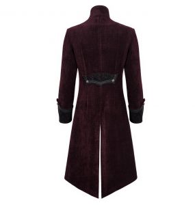 Burgundy 'Edgar' Victorian Coat