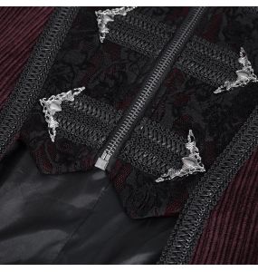 Burgundy 'Edgar' Victorian Coat