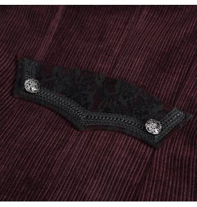 Burgundy 'Edgar' Victorian Coat