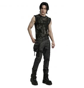 Black and Gray 'Xenos' Pants